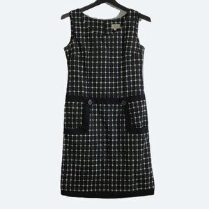 COPY - Pamela retro sleeveless textured dress 100% cotton made in Italy Size 42…